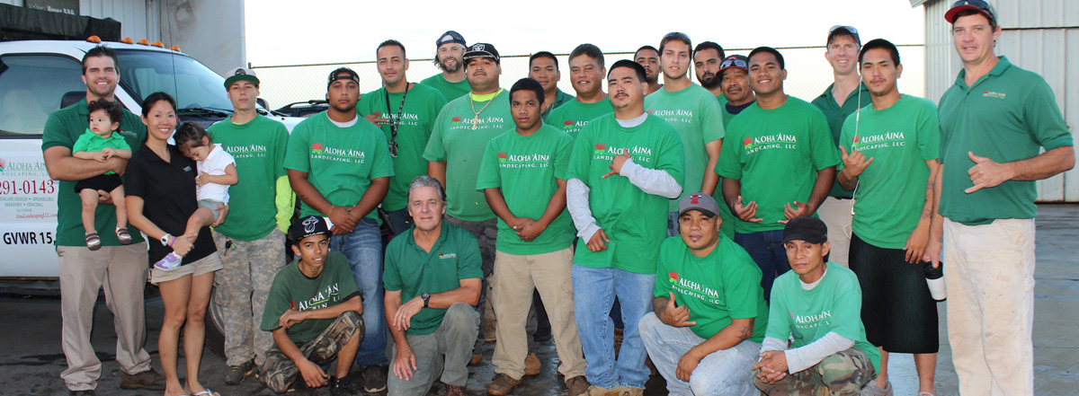 Aina Landscaping professional team in Kailua-Kona, Hawaii providing expert landscape design and maintenance services