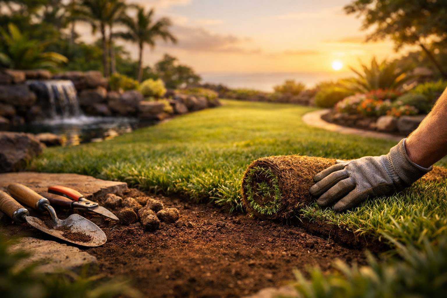 Aina Landscaping website preview